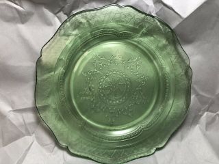 Vintage Federal Depression Glass Patrician Spoke Luncheon Plate Green 9” 1933 - 37