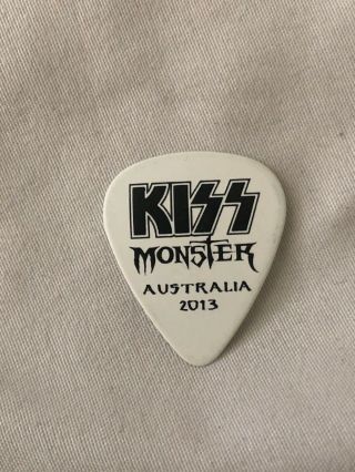Kiss Monster Tour Guitar Pick Paul Stanley Signed Australia 2013 Starchild Rare