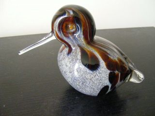Vintage Langham Glass Hand Made Woodcock Bird
