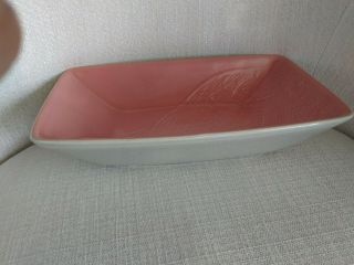 Red Wing console bowl,  B2111,  textura line,  gray/pink 12x8 inch 4