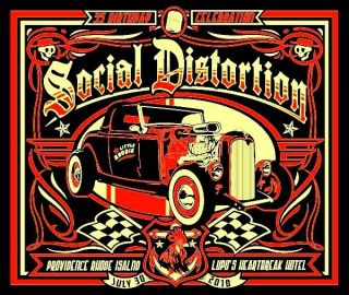 Big 4.  25 " Social Distortion Vinyl Sticker.  Punk Decal For Car,  Skateboard,  Bong.