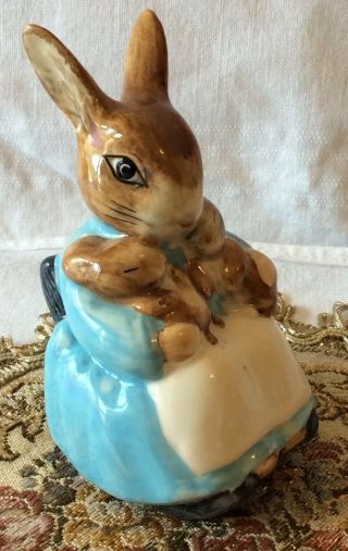 Vintage Beswick Beatrix Potter Mrs Rabbit And Bunnies 1976