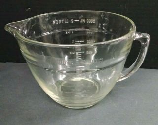 Vintage Heavy The Pampered Chef 2 Quarts/8 Cups Measuring Cup,  Clear Glass