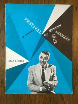 1954 Stan Kenton Festival Of Modern American Jazz Art Tatum,  Program Sf Article