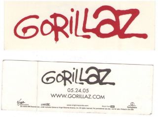 Gorillaz 2005 Virgin Records Promotional Sticker Old Stock Damon Albarn