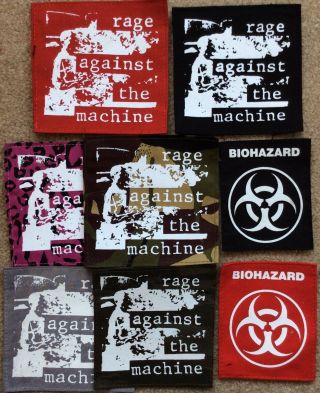 Biohazard Rage Against The Machine Patches Punk Hard Core Rap