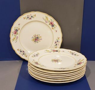Set Of 8 Vintage Canonsburg China - Bixfard Pattern - Salad Plates
