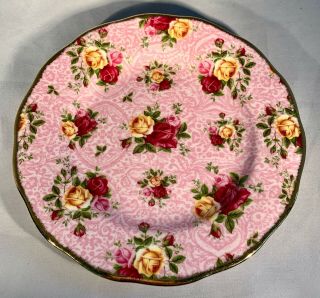 Royal Albert Old Country Roses - Dusky Pink Lace - Salad/luncheon Plate - 8”