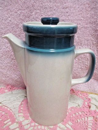 Wedgwood Blue Pacific Coffee Pot With Lid England Plus