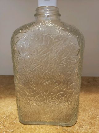 Vintage Anchor Hocking Bubble Circles Glass Refrigerator Jar Water Bottle Jug