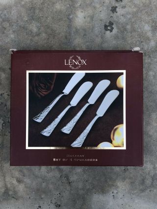 Lenox Set Of 4 Holiday Spreaders Wrapped