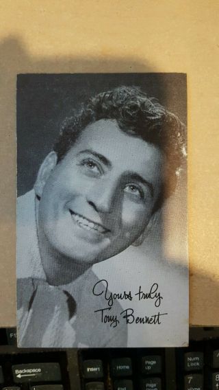 Vintage Tony Bennett " Yours Truly " Exhibit Card Ex