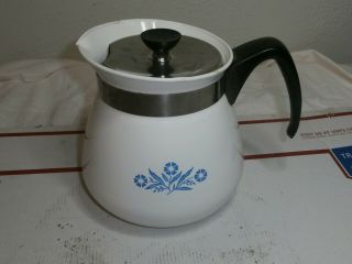 8 Cup Vintage Corning Ware Cornflower Blue 2 Qt Coffee/tea Pot Stove Top