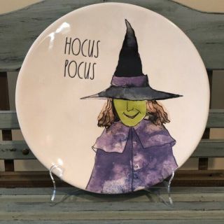 Rae Dunn Hocus Pocus Witch Plate.  Limited.