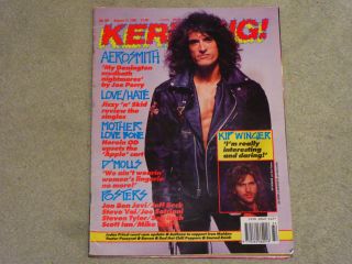 Kerrang No 302 August 1990 Aerosmith Feature & Satriani Vai Jovi & Beck Posters