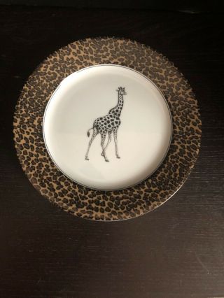 Fitz And Floyd Collectors Series “serengeti” Giraffe Fine Porcelain Plate