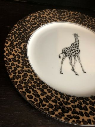 Fitz And Floyd Collectors series “Serengeti” giraffe Fine Porcelain Plate 3
