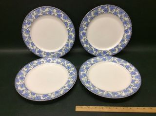 Set Of 4 Pfaltzgraff Blue Isle Dinner Plates 10 5/8 " Very Good