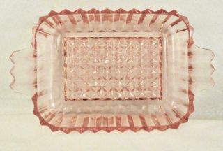 Antique Pink Depression Glass (pickle/relish Dish) Rectangle (6 " L X 4.  25 " W)