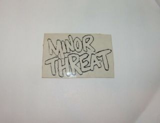 Minor Threat Paper Sticker,  3 " X2 " Hard.  C.  Ore.