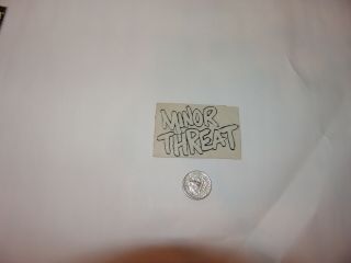 MINOR THREAT paper sticker,  3 