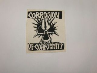 Corrosion Of Conformity 1980s Paper Sticker,  2.  4 " X2.  9 " Hardcore Crossover C.  O.  C.