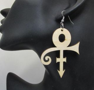Prince Rogers Nelson Artist Symbol Earrings,  Wood,  Crafts,  Ornaments