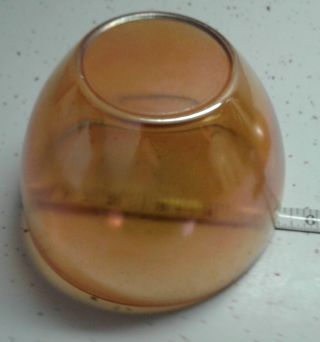 Vintage Jeanette Glass Iridescent Marigold Carnival Apple Shaped Candy Dish 4