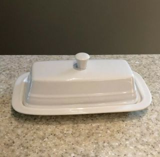 Fiesta White Covered Butter Dish Lid And Bottom Fiesta Ware Retired Hlc Euc