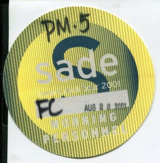 2001 Sade Satin Cloth Pass Lovers Rock Tour