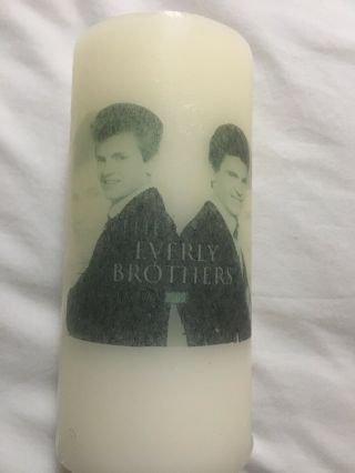 The Everly Brother Collectable Candle Memorabilia 5 Inches High.  Rare