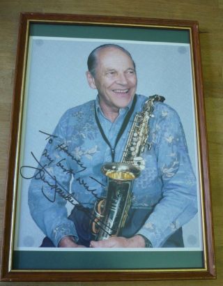 Johnny Dankworth Autograph With Frame (20 X 25 Cm) Vg Jazz Great Vg