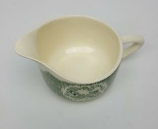 Currier and Ives Old Curiosity Shop Royal China green creamer cream pitcher 3