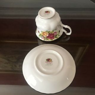 Royal Albert Old Country Roses Teacup and Saucer 1963 Dated 4