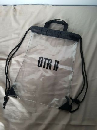 Clear Plastic Drawstring Bag - Jay Z & Beyonce Otr 2 Merchandise
