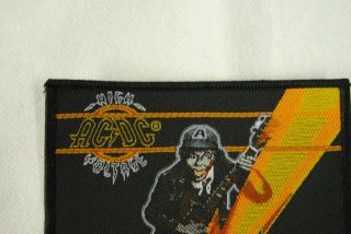 AC/DC HIGH VOLTAGE LIGHTNING WOVEN PATCH OFFICIAL ANGUS YOUNG BON SCOTT 2