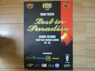 Lost In Paradise March 96 @ Fantasy Island Skegness A4 Rave Flyer
