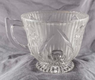 Vintage Depression Glass Jeannette Iris Clear Mug Dmej