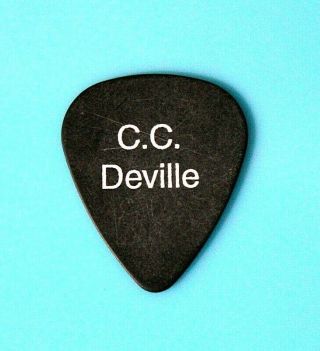 Poison // C.  C.  Deville 2001 Tour Guitar Pick // Black/white (unbranded)