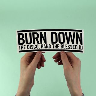 The Smiths Lyric Sticker " Burn Down The Disco " Morrissey,  Stone Roses Bumper