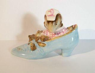Beswick Beatrix Potter The Old Woman Who Lived In A Shoe Mice Figurine C.  1959