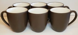 6 Colorwave Chocolate By Noritake Coffee Mugs Stoneware