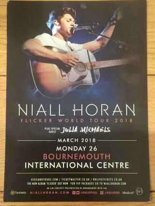 Niall Horan Bournemouth Bic Flicker World Tour Flyer X 1