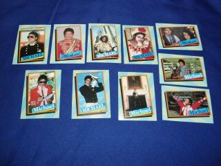 10 Michael Jackson Topps Series 2 Trading Cards 1984 (set B)