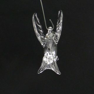 Hand Blown Art Glass Hummingbird Lampwork Christmas Ornament Crystal Clear A 4