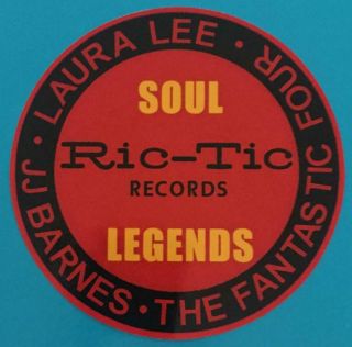 Northern Soul Record Box Sticker - Wigan Casino Soul Legends - Ric Tic