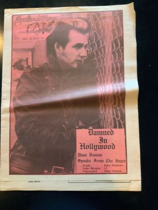 Endless Party Punk Fanzine 25 The Damned In Hollywood