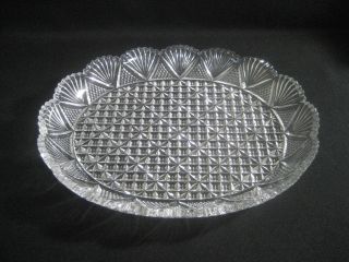 Mikasa Clear Crystal 1 - Georgian Cut Oval Platter 12 " Long
