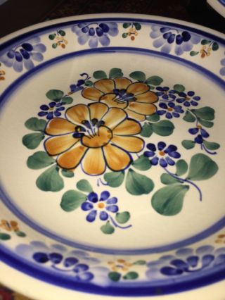 POLISH POTTERY Set of 3 Dinner Plates Dishes Poland Wall Hanging 3