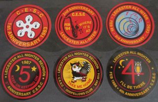 Northern Soul Record Box Stickers - Set Of 6 Leicester Allnighter Stickers